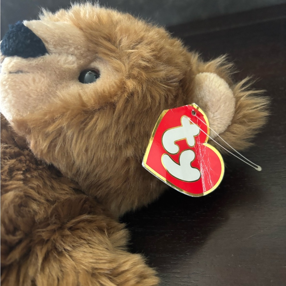 Vintage 1995 Classic TY Plush Brown Teddy Bear Nutmeg - Picture 2 of 10